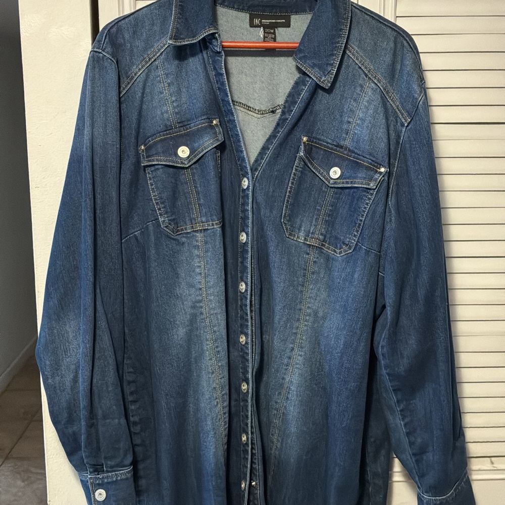 INC International Concepts Blue Denim Shirt
